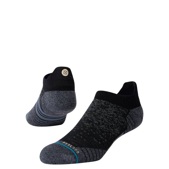Stance Performance Run Wool Tab ST Low Cut Socks Black Grey Small A248A20RWT - Picture 1 of 11